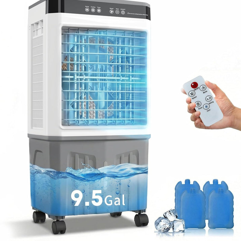 3-in-1 Evaporative Air Cooler Tower Fan with Remote Control