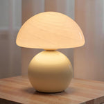 Cordless Mushroom Lamp – Rechargeable Glass Table Lamp with Touch Dimming