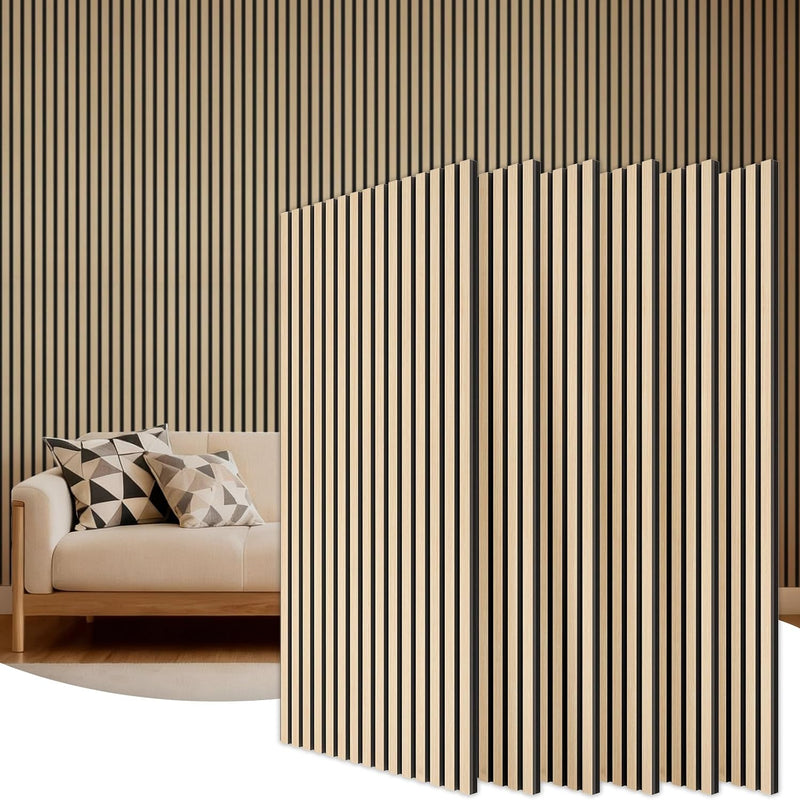 Wood Slat Acoustic Wall Panels – 2, 4 & 6 Packs