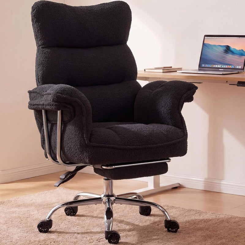 High-Back Office Chairs – Flip-Up Arm & Reclining Footrest Styles