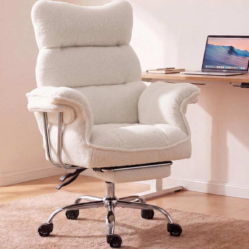 High-Back Office Chairs – Flip-Up Arm & Reclining Footrest Styles