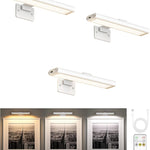 Rechargeable Picture Lights for Wall, 3-Pack — Round or Rectangular