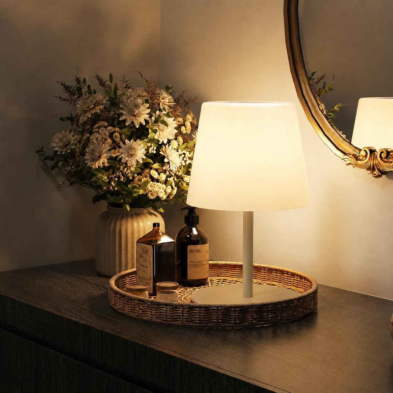 CORDLESS TABLE LAMP – RECHARGEABLE & WATERPROOF FOR SHOWER, BATHROOM AND OUTDOOR USE