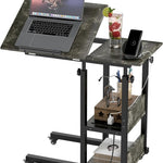 Adjustable Height C Table – C-Shaped End Table with Charging Station