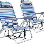 17" Big & Tall Oversized Beach Chairs 2-Pack – Heavy Duty Folding Outdoor Seating