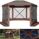 15x15 Pop-Up Gazebo Screen Tent – Large Outdoor Screen House with Mesh Walls & Carry Bag
