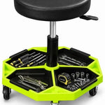 360° Swivel Pneumatic Mechanic Stool — 300–330 lbs Capacity, Padded Seat | Trufairs