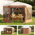 Vevor 12x12 Pop-Up Screen Tent Gazebo – 6-Sided Mesh Shelter with Carry Bag (8–10 People)