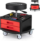 360° Swivel Pneumatic Mechanic Stool — 300–330 lbs Capacity, Padded Seat | Trufairs
