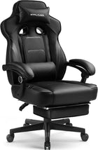 Big & Tall Gaming Chair with Footrest – Reclining Ergonomic PU Leather Computer Chair