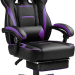 Big & Tall Gaming Chair with Footrest – Reclining Ergonomic PU Leather Computer Chair