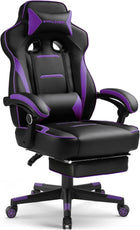 Big & Tall Gaming Chair with Footrest – Reclining Ergonomic PU Leather Computer Chair