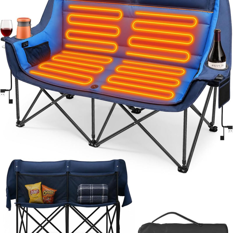 Heated Camping Chair – Single Chair & Double Loveseat Options