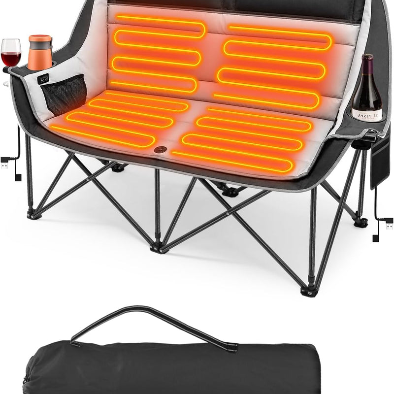 Heated Camping Chair – Single Chair & Double Loveseat Options