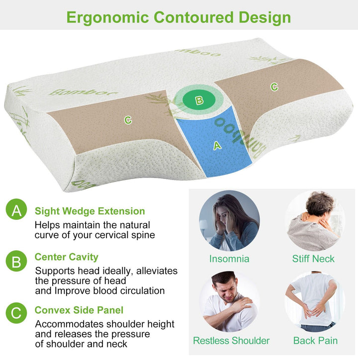 Bamboo Memory Foam Sleep Pillow