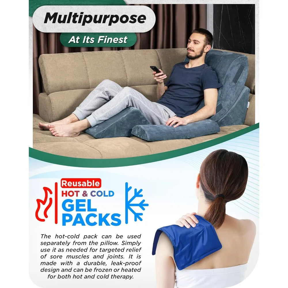 Bed Wedge Pillow Set