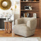 Golden Beige Luxury Accent Chair – Plush Shearling Style Upholstery | Modern Living Room Furniture | Trufairs