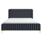Bethany Velvet Upholstered Platform Bed Queen Grey