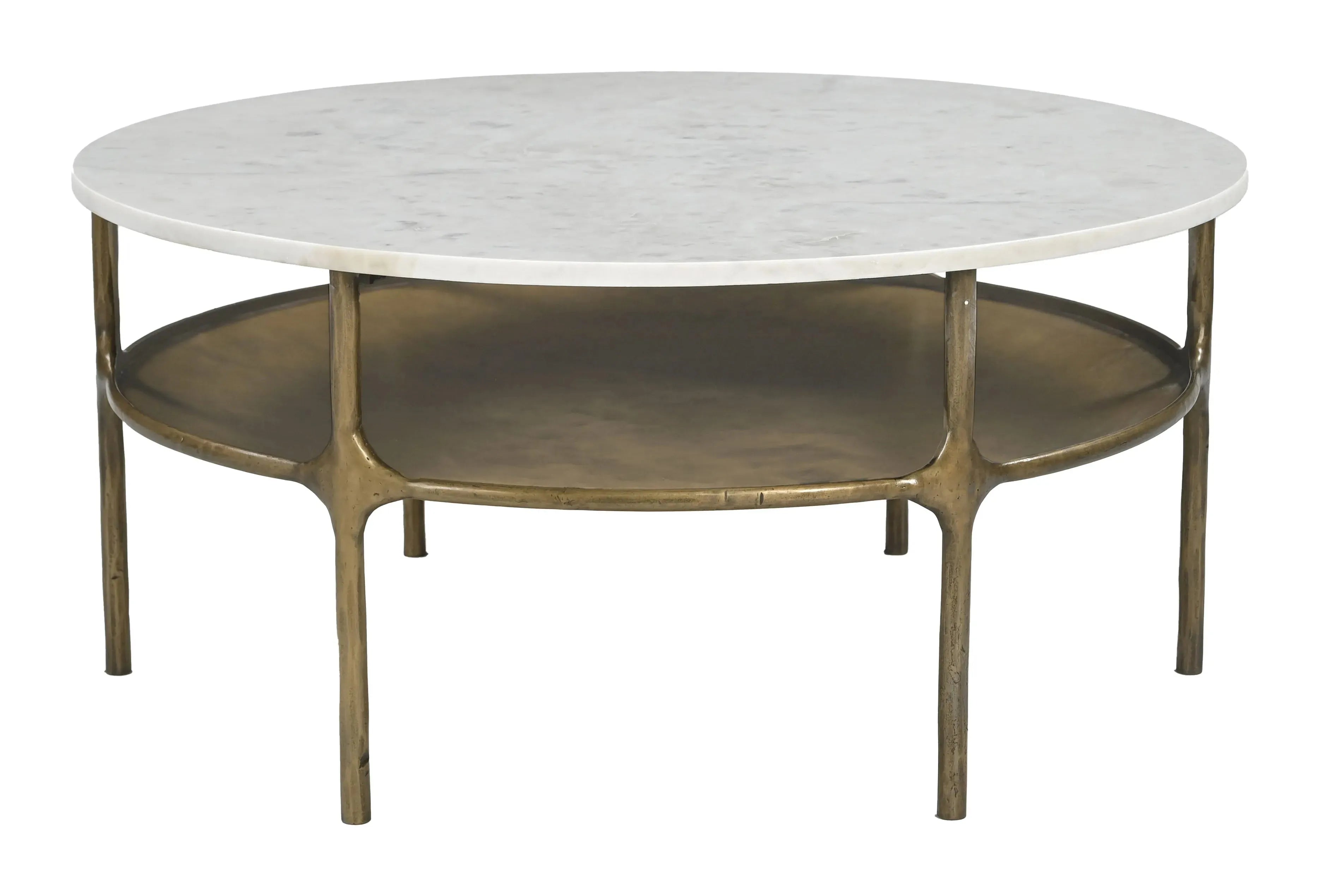 Bild Coffee Table White & Brass
