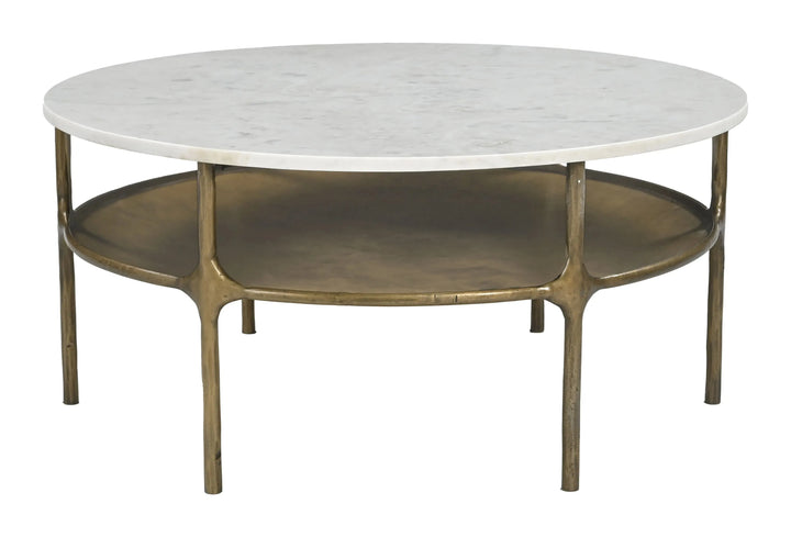 Bild Coffee Table White & Brass