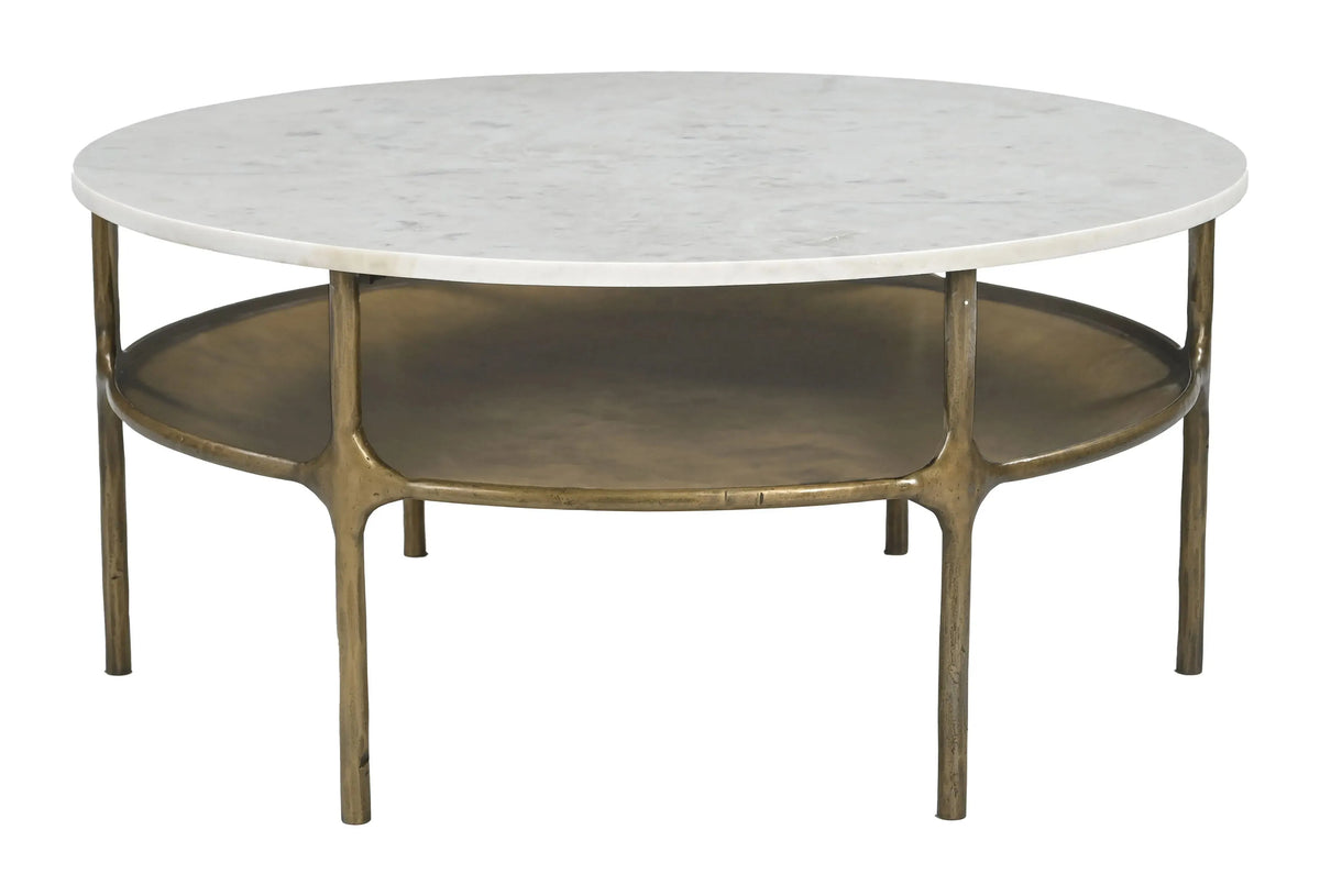 Bild Coffee Table White & Brass