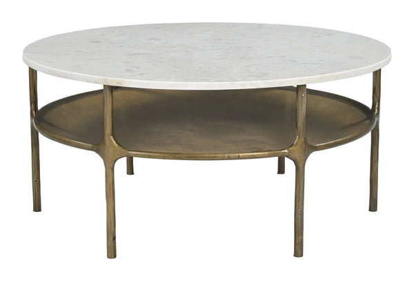 Bild Coffee Table White & Brass