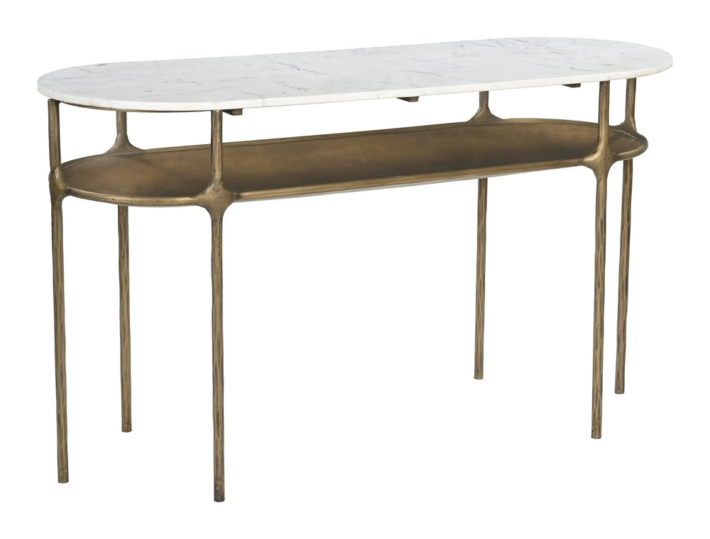 Bild Console Table White & Brass