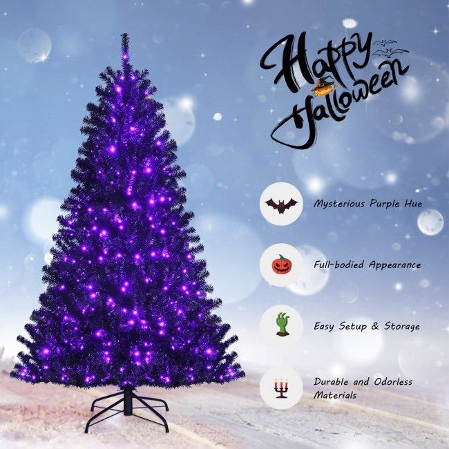 Black Artificial Christmas Halloween Tree