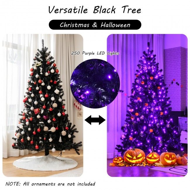 Black Artificial Christmas Halloween Tree