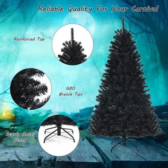 Black Artificial Christmas Halloween Tree