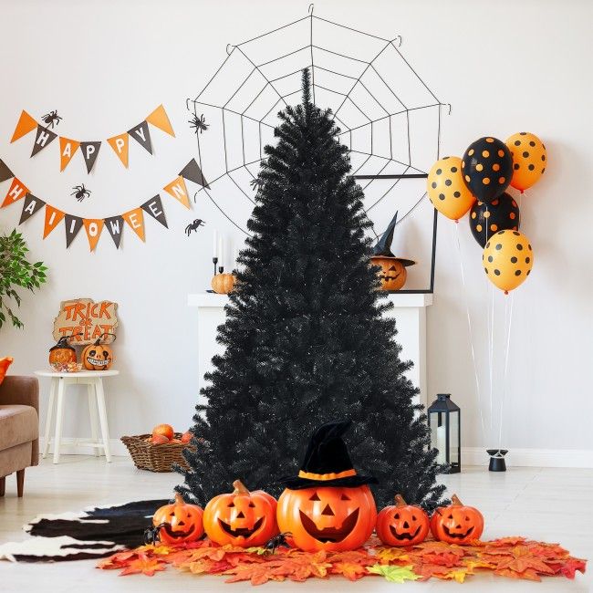 Black Artificial Christmas Halloween Tree