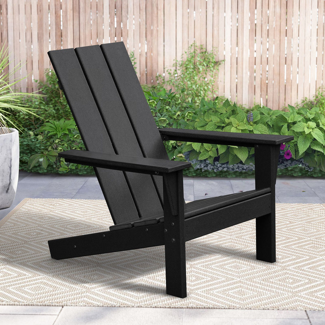 Black HDPE Adirondack Chair