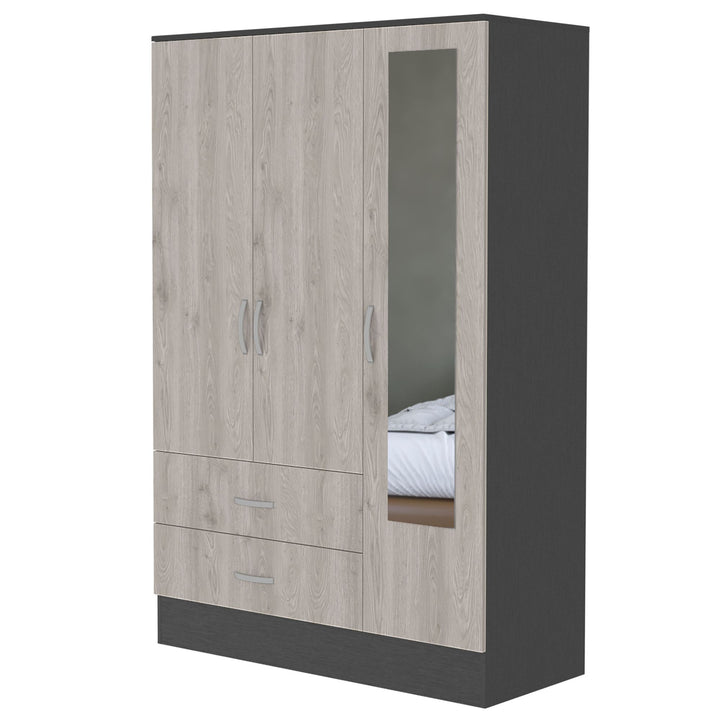 Black Rock Mirrored Armoire
