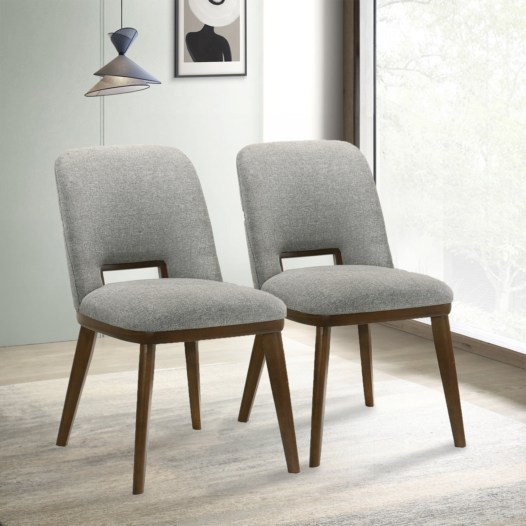 Blake Light Grey Fabric Dining Chair