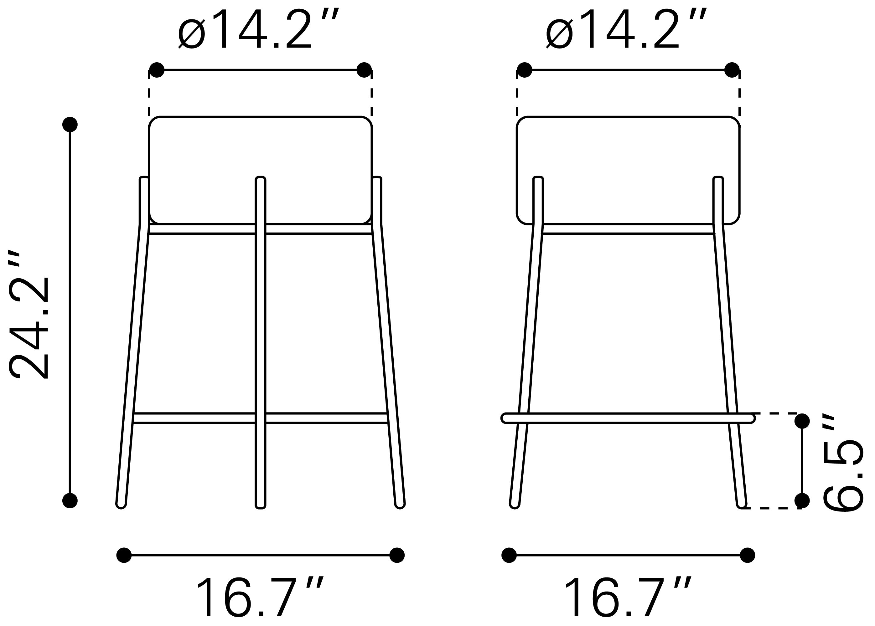 Blanche Counter Stool Ivory