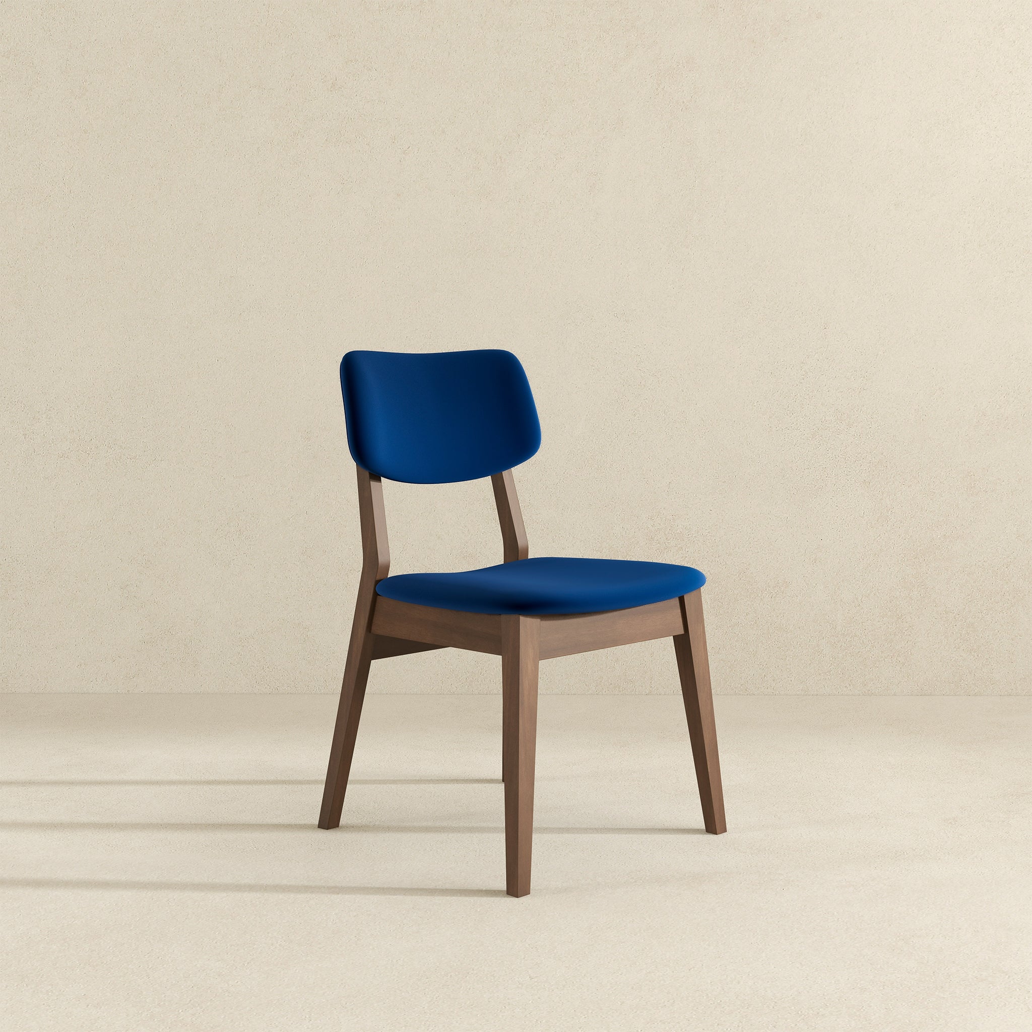 Blue Velvet Solid Back Side Chair