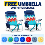 Backpack Beach Chair 2 Pack – Reclining Aluminum, 300 - 500 lbs