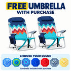 Backpack Beach Chair 2 Pack – Reclining Aluminum, 300 - 500 lbs