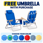 Backpack Beach Chair 2 Pack – Reclining Aluminum, 300 - 500 lbs