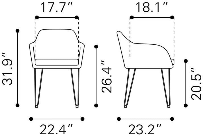 Braxton Dining Chair Vintage Gray
