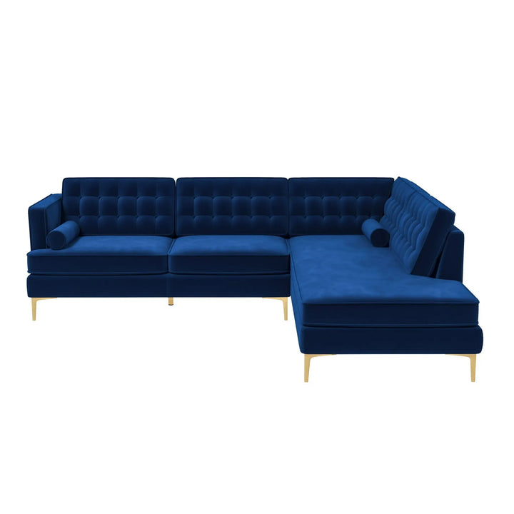 Brooke Sectional Sofa Right Facing Blue