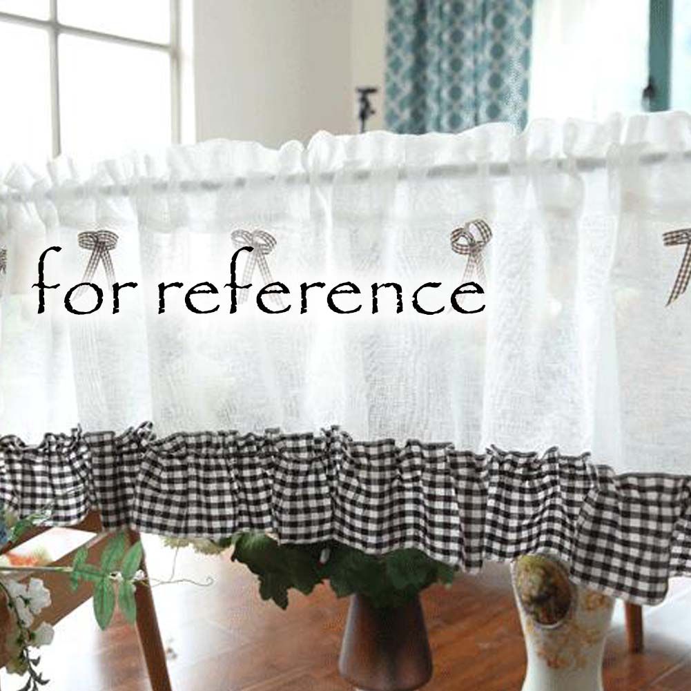 Brown Grid Doorway Curtain Valance