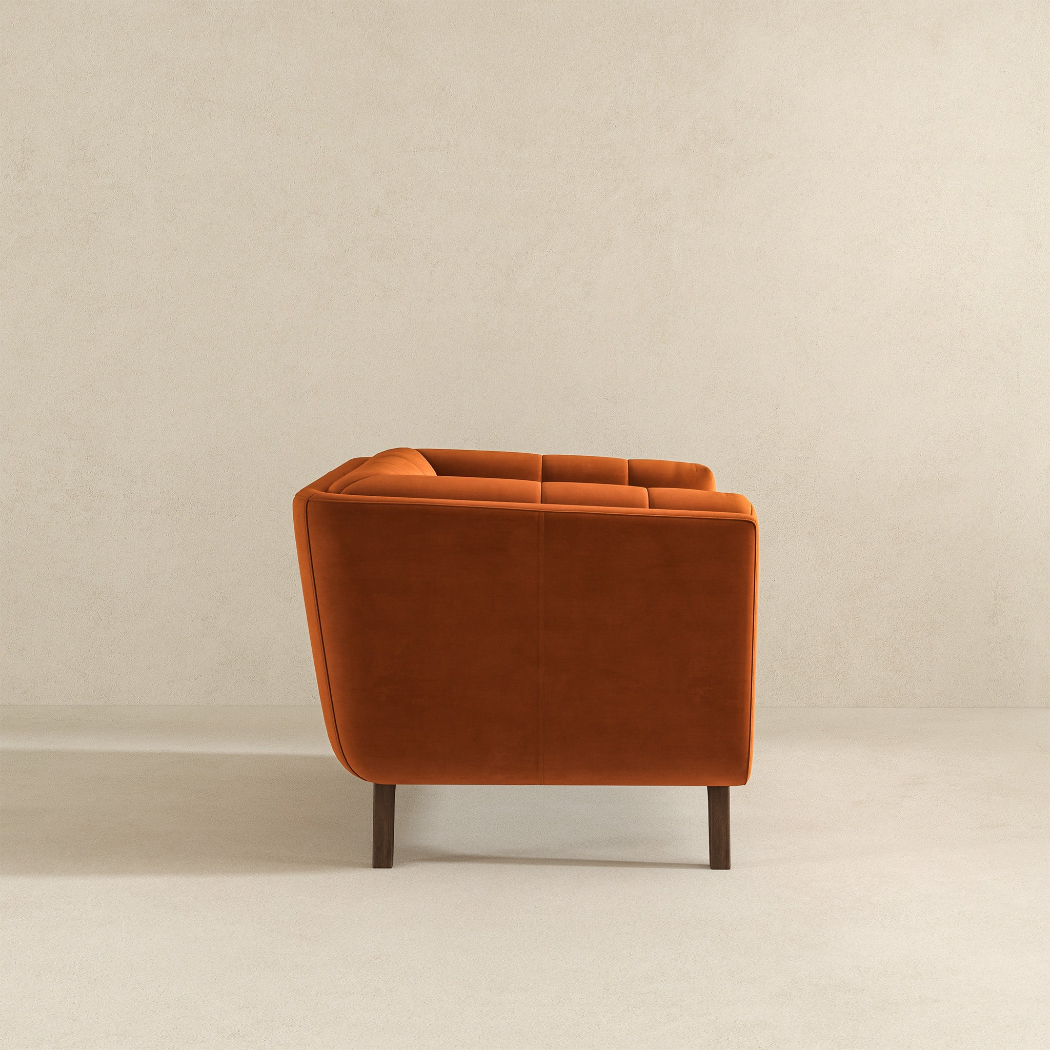 Brunt Orange Velvet Addison Lounge Chair