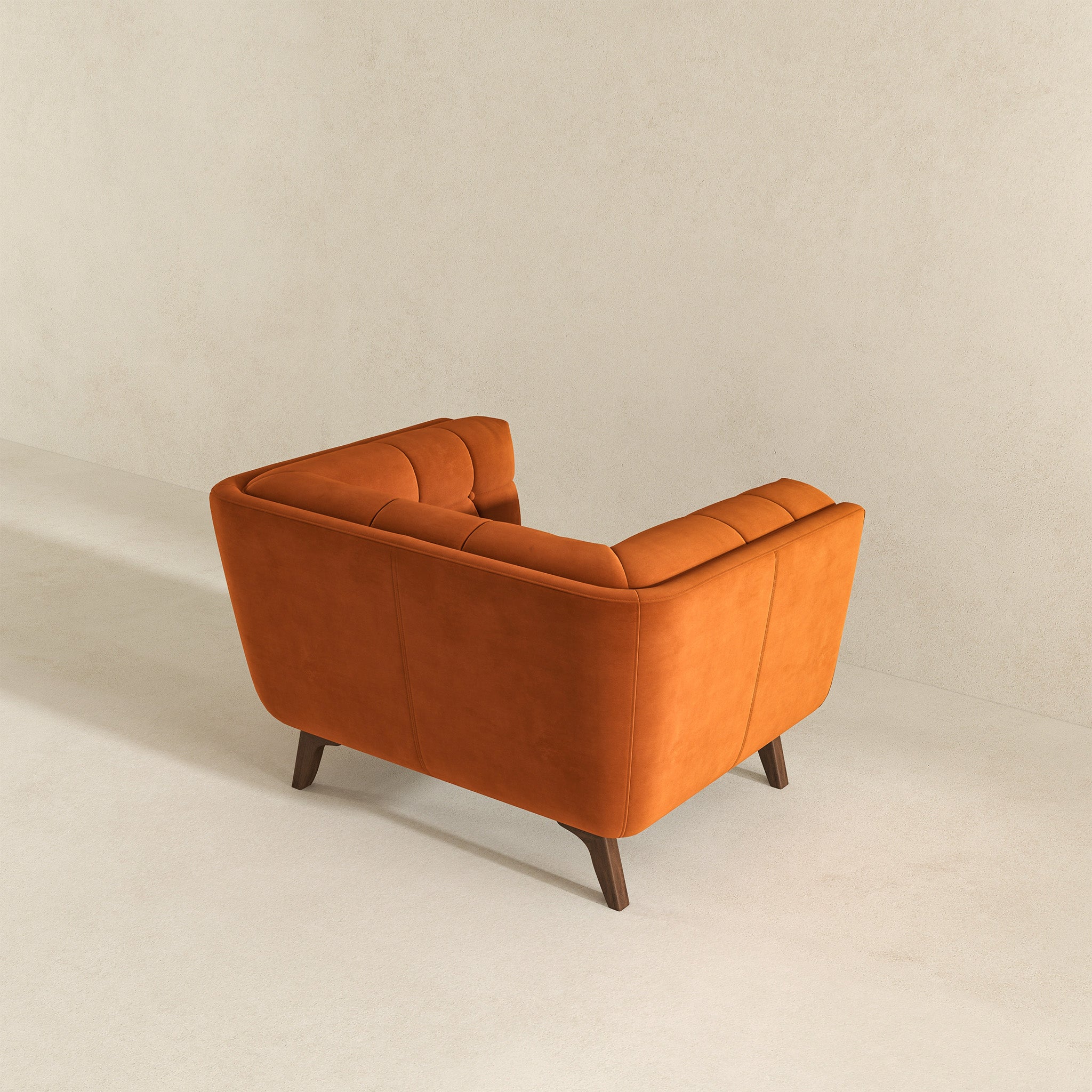 Brunt Orange Velvet Addison Lounge Chair