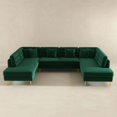 Brooke Velvet U Shape Corner Sofa