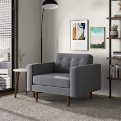 Casey Grey Velvet Lounge Chair