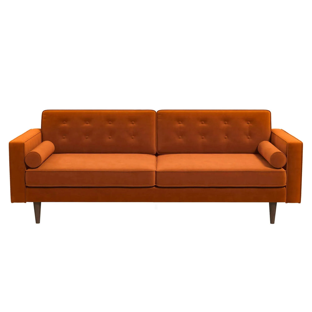 Casey Mid Century Modern Burnt Sofa
