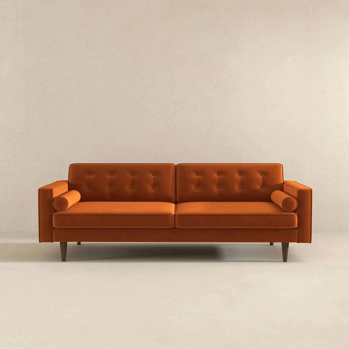 Casey Mid Century Modern Burnt Sofa