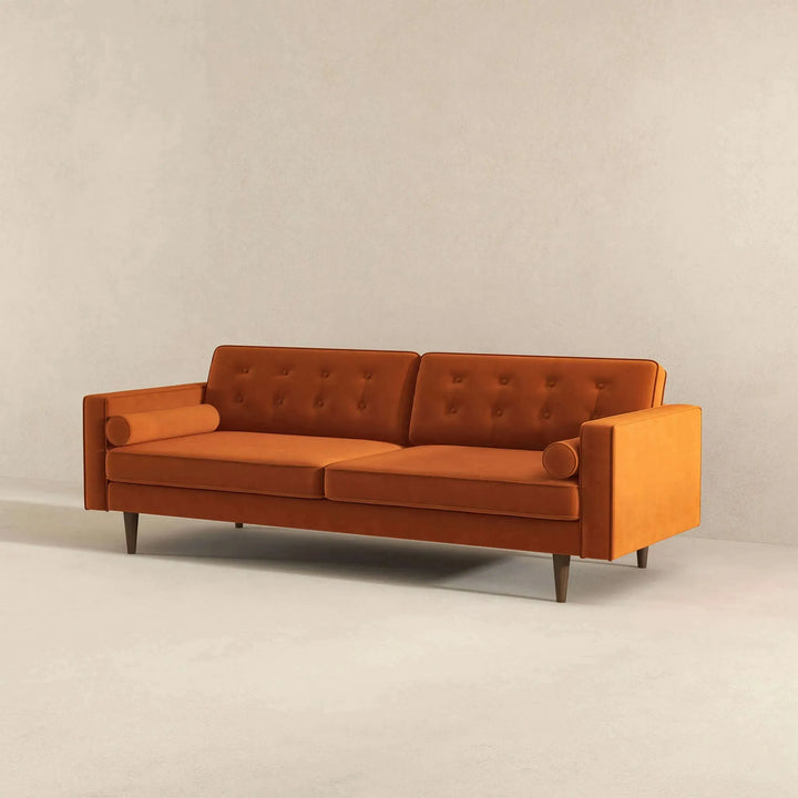 Casey Mid Century Modern Burnt Sofa