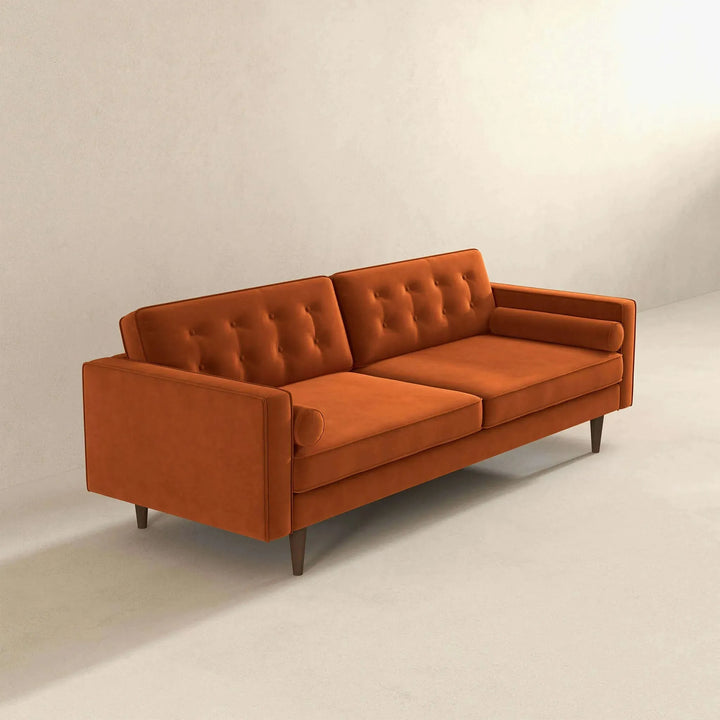 Casey Mid Century Modern Burnt Sofa